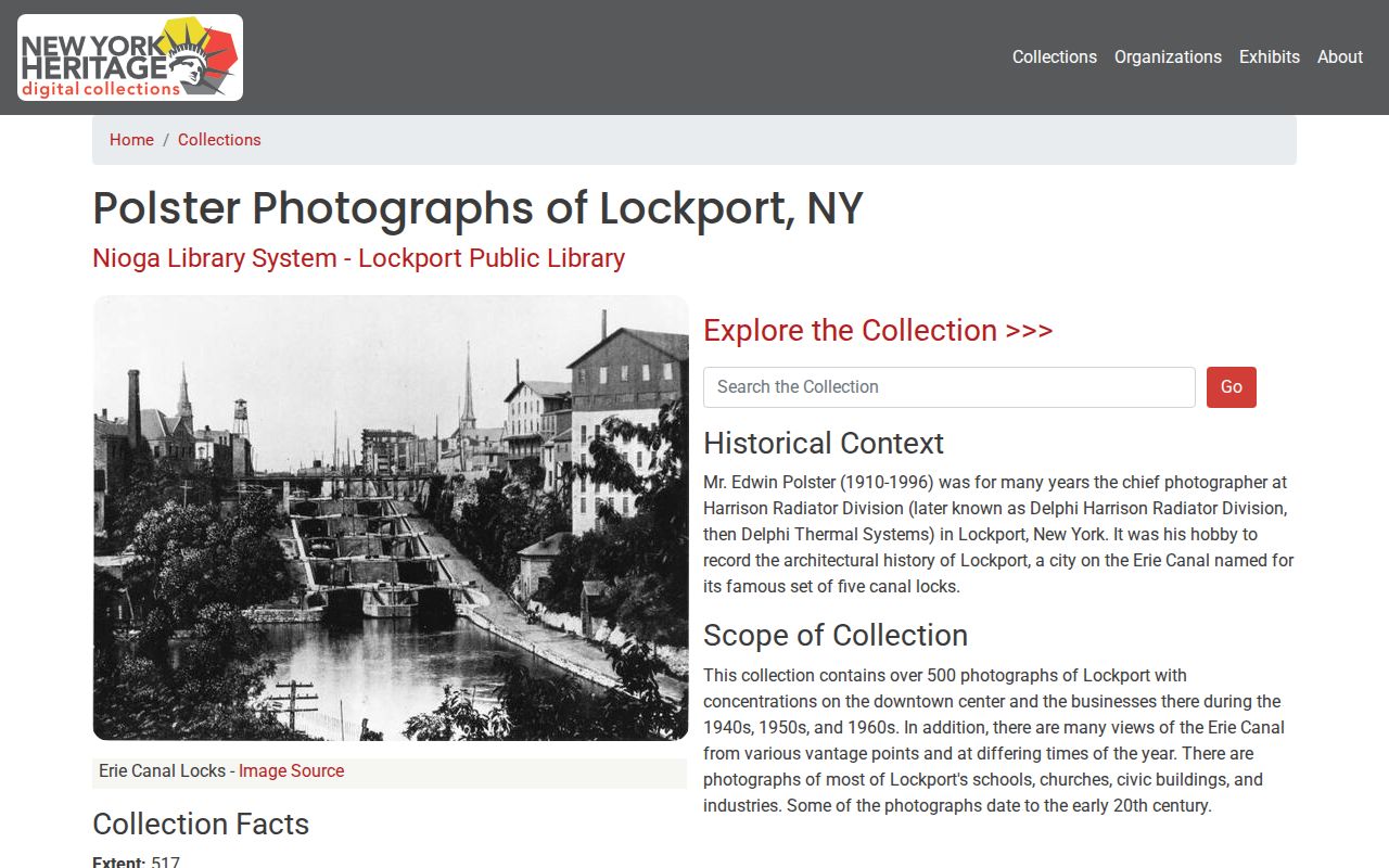 Lockport historical photograph collection supporting Niagara County directory research