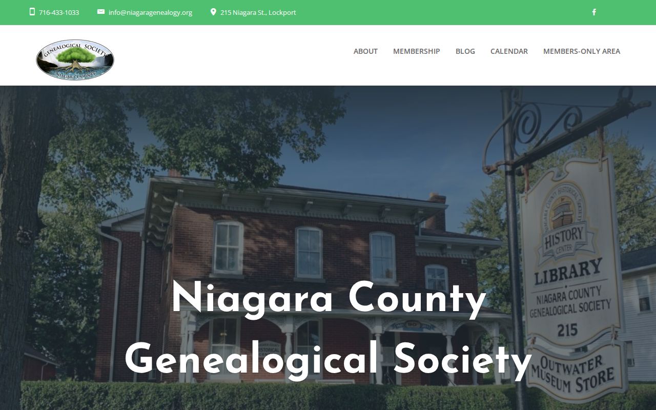 Niagara County Genealogical Society resources for historical-directory research