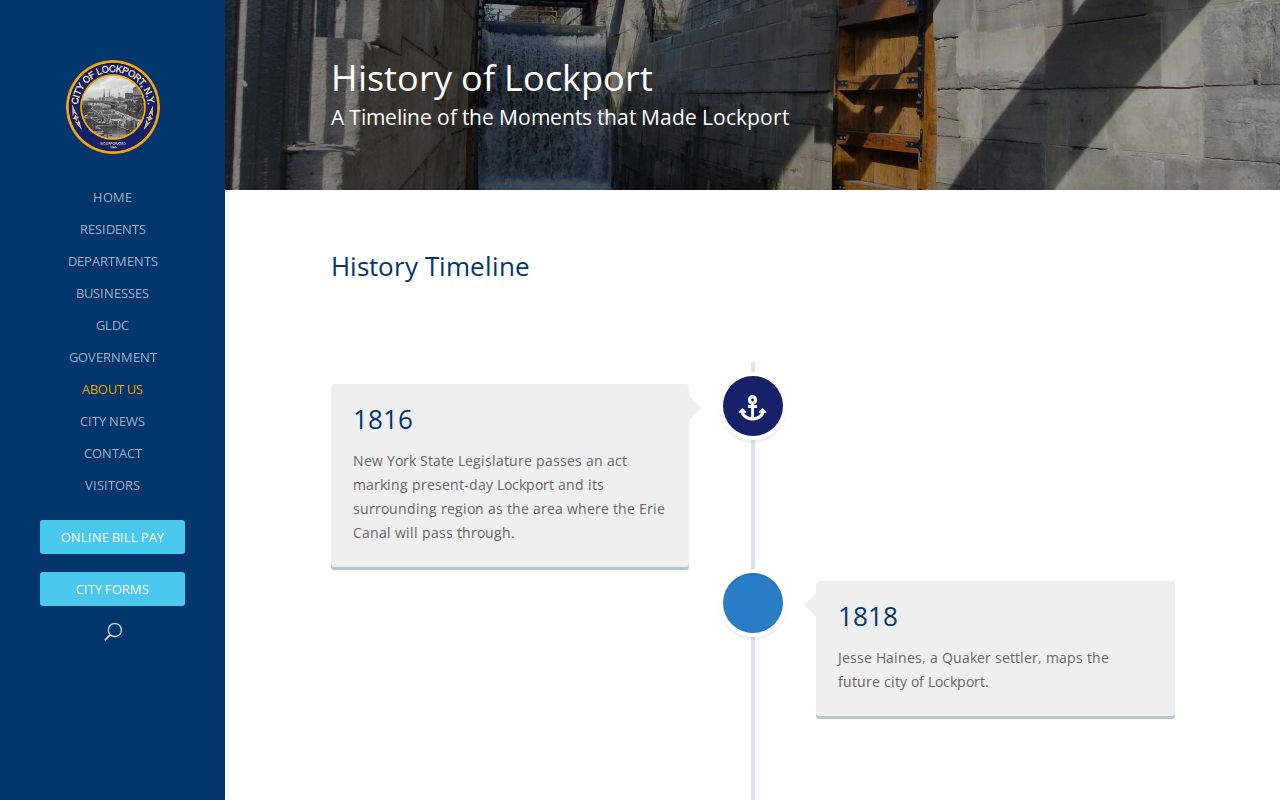 Niagara County residents directory Lockport history source