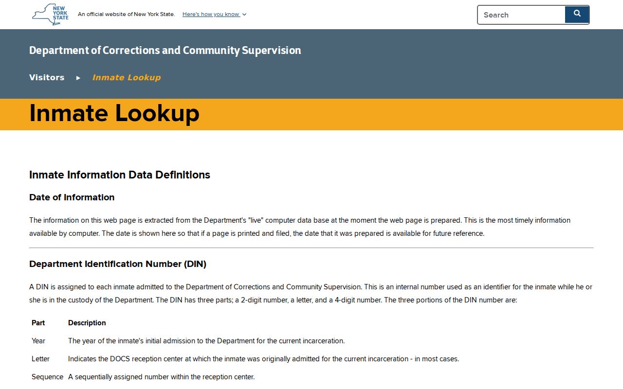 Niagara County resident lookup source for New York state custody lookup