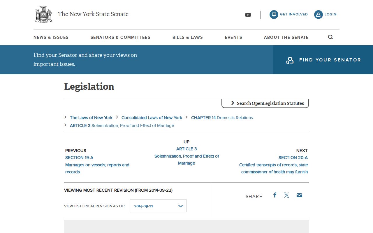 Niagara County resident lookup source for New York marriage record law