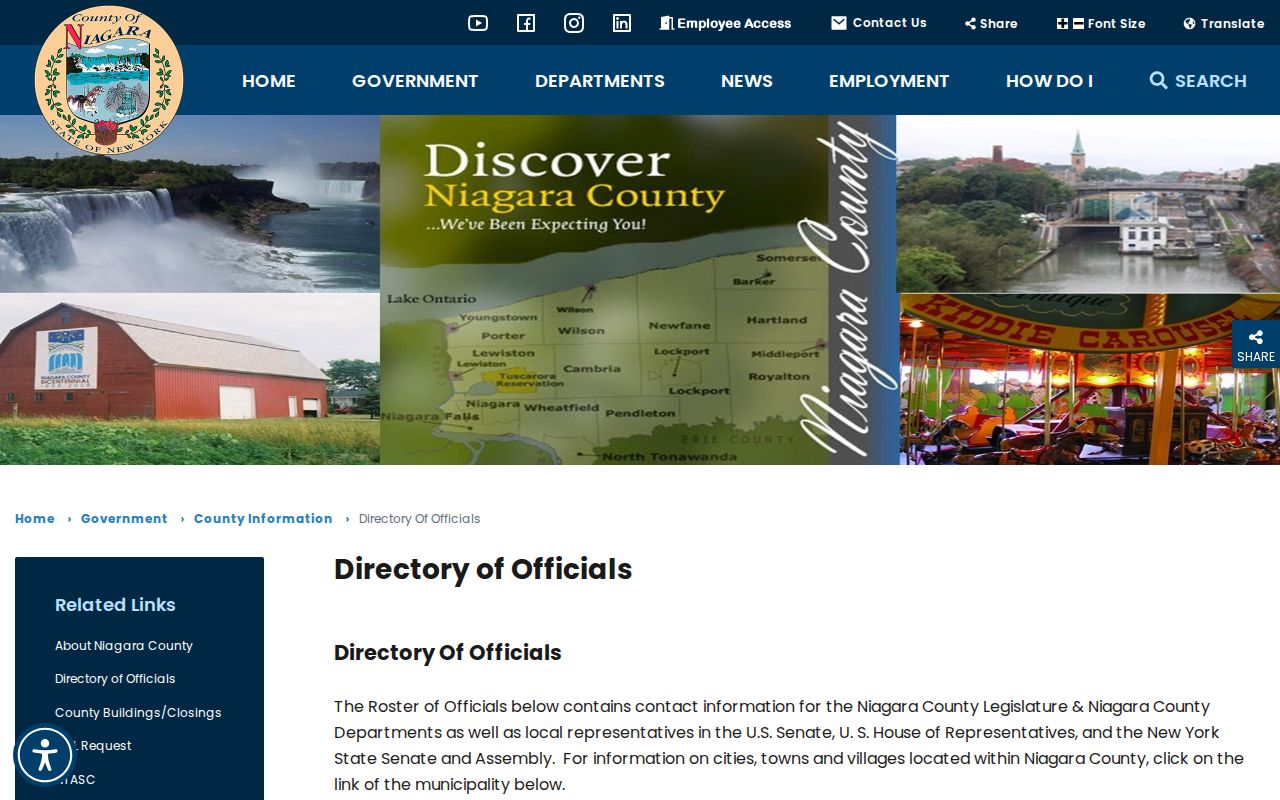 Niagara County ZIP geography with city, town, and village reference